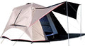 Automatic Pop Up Ultralight Dome Tents, 4 Seasons & Windproof Family Camping Tent with Removable Outer Tarpaulin, Double Layers(Brown)