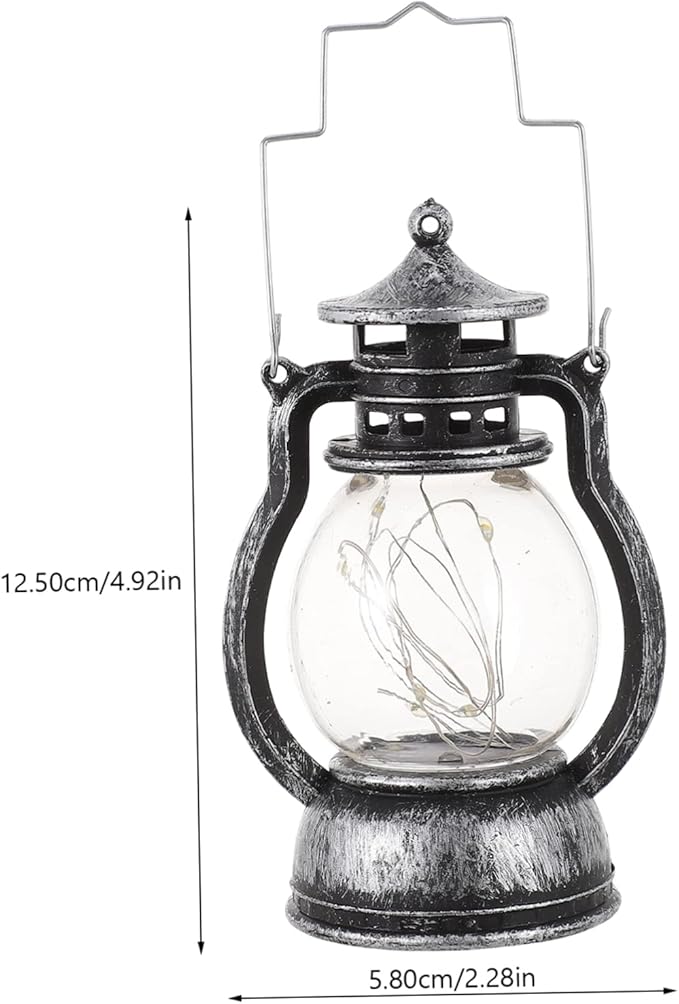 Retro LED Camping Lantern Portable Outdoor Light for Hiking Backpacking Tent Use Vintage Design for Emergency Home Power Outages Cozy Atmosphere Enhancer