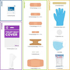 Be Smart Get Prepared 125 Pieces Travel First aid kit, Carry-on Travel Essentials– PPE, Camping, Hiking, Road Trips, On-The-Go
