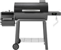30-Inch Heavy-Duty Charcoal Grill with Digital Temperature Control & 2 Meat Probes, Outdoor BBQ Grill with Offset Smoker, 815 Sq. In. Cooking Space for Backyard BBQ, Black & Grey