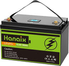 12V 100Ah LiFePO4 Lithium Battery, Built-in 100A BMS, Up to 8000 Cycles, for Solar Energy Storage, Backup Power, RV, Camping, Off-Grid