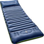 Sleeping Pad for Camping, 5 Inch Extra Thick Camping Sleeping Pad with Pillow Built-in Foot Pump, Lightweight Inflatable Sleeping Mat, Backpacking, Hiking, Tent