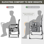 EVER ADVANCED Aluminum Lightweight Folding Director Chair, 350lbs Heavy Duty Camping Chair with Side Table & Storage, 19" Joint-Friendly Height Easy to Stand, Portable Makeup Artist & Vendor Chair