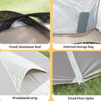 Backpacking Tent 2 Person/3 Person Waterproof Lightweight Double Layer Free-Standing Aluminum Pole Beach Canopy Tent for Outdoor Camping Hiking 4 Season Tent (Color : A, Size : 3 Person)