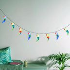 Multicolor Parrot String Lights, 8.5Ft Parrot Camping Outdoor Party Lights with 10 LED Multicolor Parrot Lights, Summer Patio Decorations String Lights for Bedroom Home Decks Party Lighting