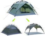 GeRRiT Products Pop Up Tent Family Camping Tent 4 Person Tent Portable Instant Tent Automatic Tent Waterproof Windproof Easy to Set Up, Suitable for Outdoor, Hiking and Mountain Trips