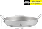 SILVERANT Camping Plate Titanium Pan Dish Plate with Handle & Mesh Bag, Large Reuseable Ultralight Dinner Plate for Camping Outdoors Backpacking (1500ML)