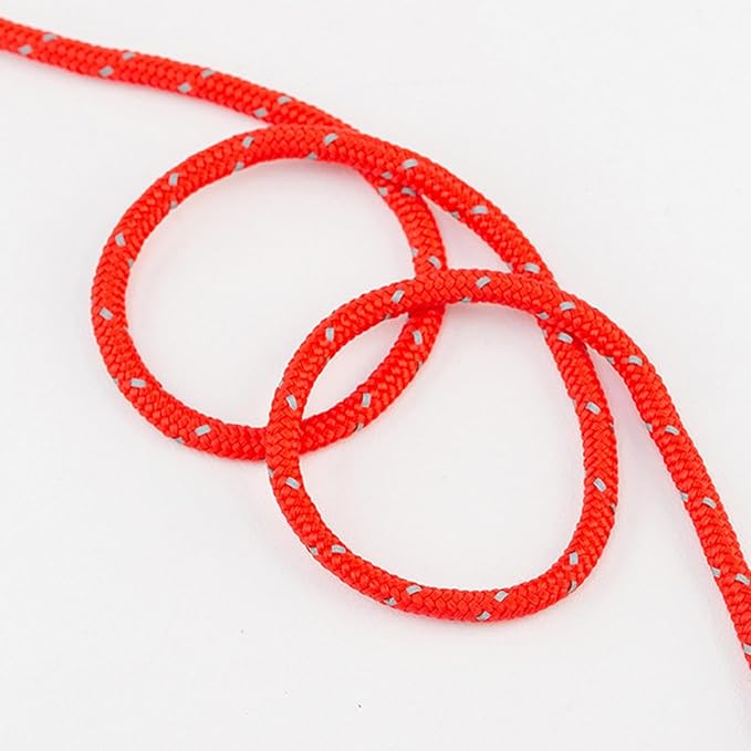 4 Pieces Tent Cords Reflective Guy Lines Heavy Duty Outdoor Climbing Ropes Lightweight Drawstring Bag Supplies for Hiking Travel Camping Backpacking S, Red