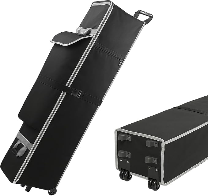 10 x 10 x 48in Canopy Roller Bag for Pop Up Canopy Tent with Sturdy Handles and Pocket, Wheeled Storage Bag for 10 x 10 Canopy Tent, Tent Bag Replacement Part, 800D Waterproof Oxford Fabric