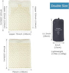 100% Cotton Sleeping Bag Liner with Full Length Zipper on 3 Sides; Single/Double Adult Sleep Sack for Travel & Camping, Multifunctional Travel Sheets (Unzipped 87”x87”) for Hotel, Lightweight