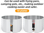Camping Stove Windscreen Ultralight Folding Camp Stove Windscreen Portable Camping Stove Windshield for Use with Alcohol Stoves and Other Backpacking Stoves Butane Stoves 16 Plates