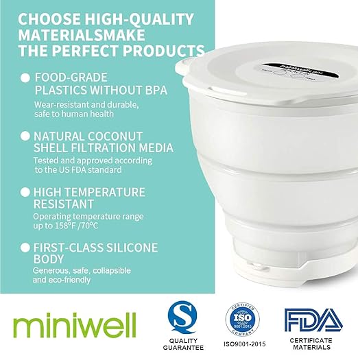Personal Water Filter Pack with Replacements - Water Purifier Survival Gear- Portable Water Filtration System - Removable Water Filter Hiking Camping Emergency Preparedness - Straw