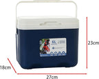 Cooler Box Ice Box 6L Personal with Handle for Freeze/Hot Food Ice Chest Small Insulated Box for Beach Camping Stall Outdoor