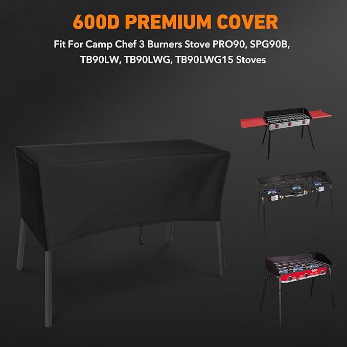 ZBXFCSH Heavy-Duty Patio Cover Fits Camp Chef 3 Burners Stove PRO90, SPG90B, TB90LW, TB90LWG, TB90LWG15