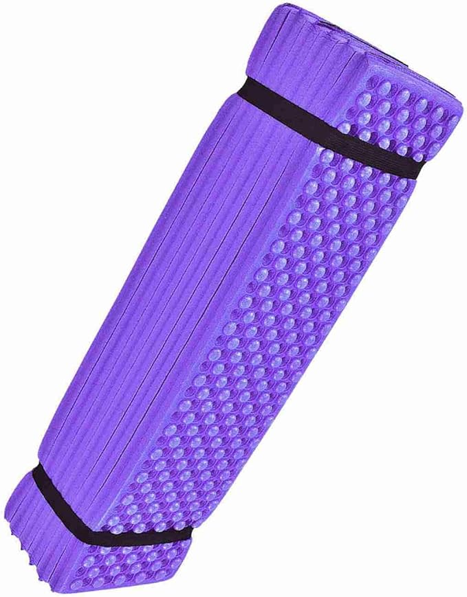 Drfeify Mattress Foam Camping Mat for Outdoor Sports Egg Cell Shape Sleeping Pad for Camping Material (Purple)