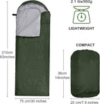 VitalCozy 24 Pcs Sleeping Bags for Adults Bulk Lightweight Waterproof Backpacking Camping Sleeping Bag with Compression Sack, Portable Compact for Winter Hiking Outdoor Camping Essential