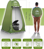 Camping Toilet with Pop-Up Privacy Tent and Liquid Waste Gel, Portable Toilet for Camping with Large Tent, Ergonomic Potty Provides Enhanced Comfort, Suitable for All Ages