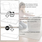 Foam Camping Mattress - Portable Sleeping Pad for Camping, Tent, Car & Floor - Washable Cover & Roll Up Travel Bag - Cot Mattress for Travel & Guests