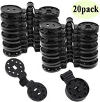 20pcs Shade Cloth Clips, Black Round Plastic Sun Shade Clip, Detachable Durable Heavy Duty Lock Grip for Sun Shade Net, Gardening Shade Cloth, Anti Bird Netting Windproof Awning Clamp Hooks