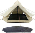 DANCHEL OUTDOOR B2 Portable Yurt with Stove Jack for Winter Camping, 4 Season Bell Tent Large Hot Tent 4/6 Person Family Camping Glamping Party 300D Oxford Khaki, 13ft/16.4ft