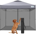 Quictent 10x10 Pop Up Screened Canopy Tent, Instant Setup for 1 Person with Netting, Portable & Compact, Waterproof & UV Protection, Ideal for Camping, Beach, Parties, and Outdoor Events