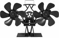 HIDALIFE Wood Stove Fan for Heater, 12 Blades Heat Powered Dual Motor Fan with Heater Top Tray Compatible for Propane Heater, Accessories for Gas Wood Burner Stove Tent Camping