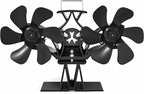 HIDALIFE Wood Stove Fan for Heater, 12 Blades Heat Powered Dual Motor Fan with Heater Top Tray Compatible for Propane Heater, Accessories for Gas Wood Burner Stove Tent Camping