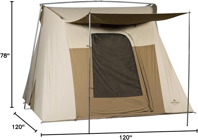 Teton Sports Canvas Tents, Tent for Family Camping in All Seasons, The Right Shelter for Your Base Camp, Waterproof