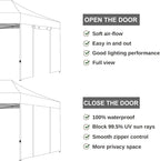 COOSHADE Instant Canopy SunWall 10x10 Canopy SideWall for Pop up Canopy Tent, 1 Pack Door Wall Only, Grey