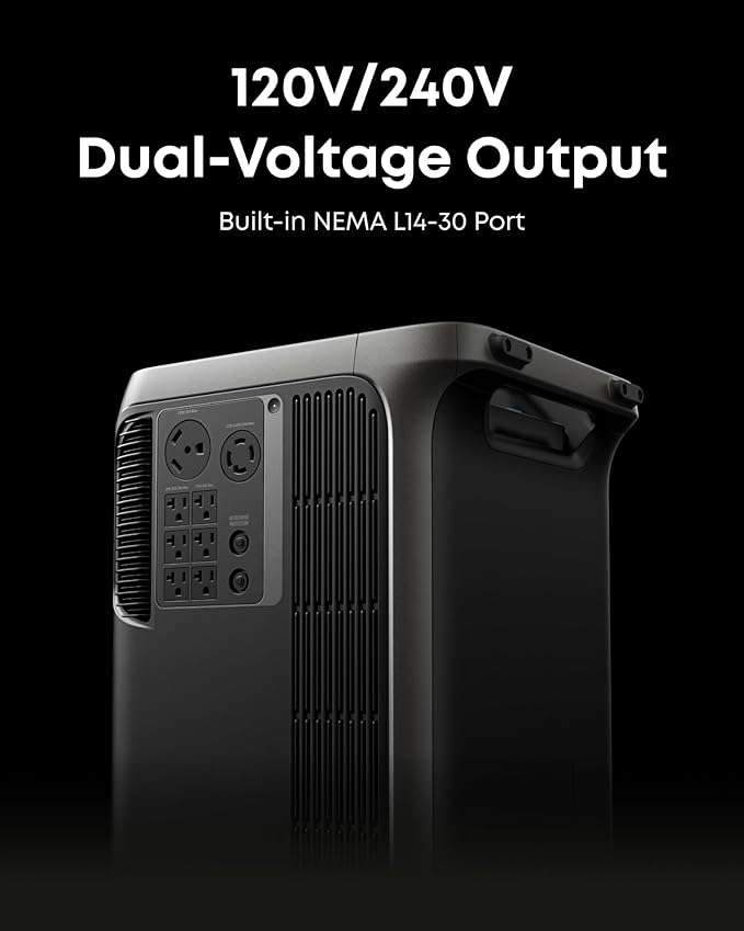 Anker SOLIX F3800 Plus Portable Power Station (2025 NEW) and BP3800 Expansion Battery, 7.68kWh, 3,200W Solar Input, Generators for Home Use, Works with Generator, For Power Outage and Emergencies