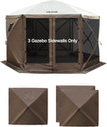 VEVOR 12x12ft Pop Up Gazebo Sidewalls with Window, 3 Solid Waterproof Panels, UV Protection, Wind & Sun Privacy Walls for Outdoor Events, Compatible with Clam, Escape & COBIZI Gazebo Screen Shelters