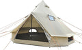 DANCHEL OUTDOOR B2A Portable Bell Tent No Center Pole, 4 Season Yurt with Stove Jack Spacious Interior for 4/8 Person Camping Hiking Glamping 300D Oxford Nylon,13ft/16.4ft Khaki