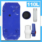 Kingdder Large Capacity Water Storage Bladder Emergency Water Bladder Tanks Foldable Storage Tank Portable Rainwater Bag for Drought Resistance Fire Protection Agricultural Irrigation(110L)