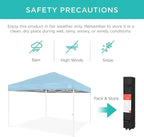Best Choice Products 10x10ft Pop Up Canopy Tent, Outdoor Shade, 1 Person 1 Minute Set Up, Carry Case, 4 Weight Bags - French Blue/White