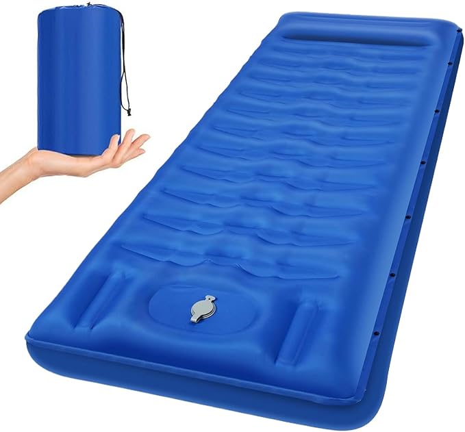 Sleeping Pad,Portable Self Inflating Outdoor Survival Gear | Camping Mattress Pad - for Backpacking Tent Hiking Traveling Beach