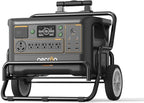 Pecron Portable Power Station F3000LFP with Cart Kit, 3072Wh Solar Camping Generator, 3600W Solar Generator for RV, Home Use, CPAP
