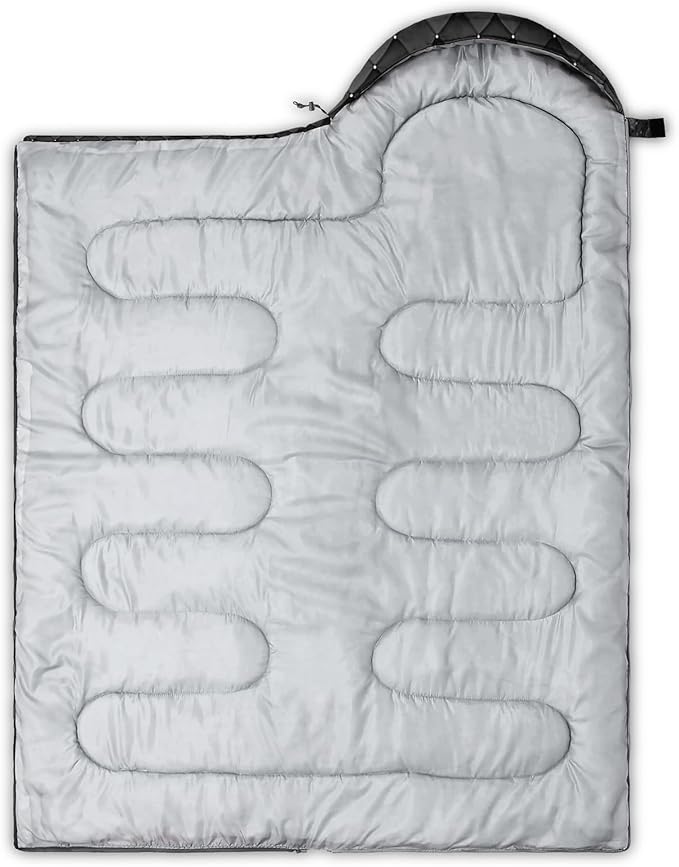 QOOMO Camping Sleeping Bags,3 Season Warm & Cool Weather,Lightweight,Waterproof Sleeping Bags for Adults & Kids,Traveling,and Outdoors,Camping Gear Equipment
