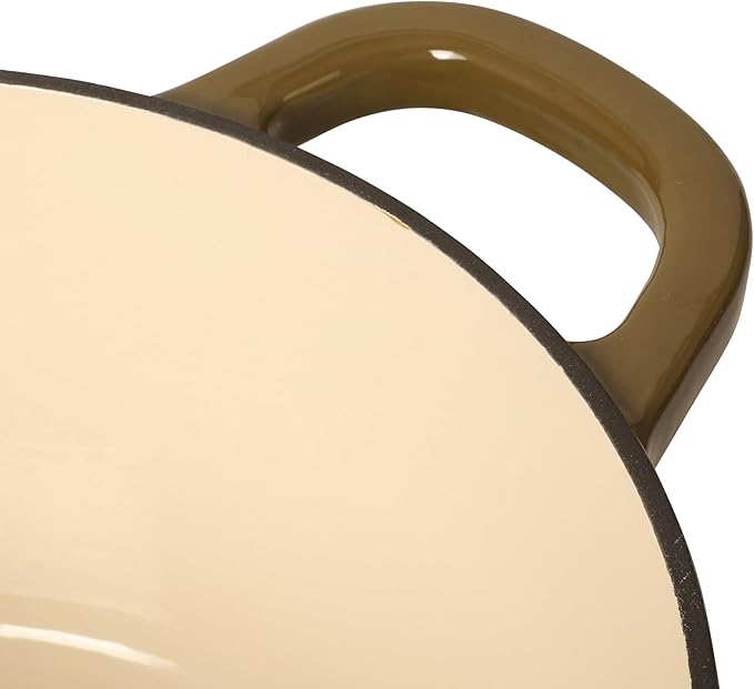 Crock Pot Artisan 7-Quart Round Cast Iron Dutch Oven Pot With Lid - Gradient Sage Green