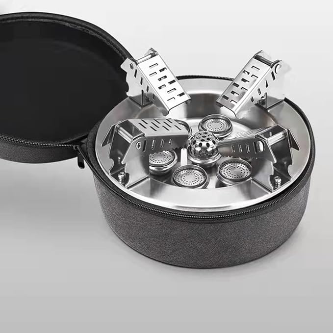 Bulin AirOka B18 18000W Titanium Alloy Portable Picnic Camping Stove Windproof Design Gas Cooking Burner with Piezo Ignition & Carry Case Collapsible Stove Burner for Outdoor Backpacking/Hiking/Picnic