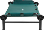 Disc-O-Bed XL Outdoor Modular 1 Person Single Camping Cot Portable Bed with 2 Height Options for Adults, Sleep Solution for Tents, Green