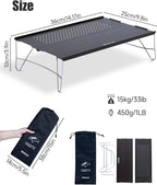 WildCall Mini Solo Folding Table Ultralight Compact with Carry Bag for Backpacking Camping Hiking Beach