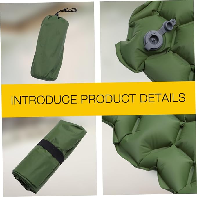 Backpacking Air Mattress Inflatable Tent Pad Waterproof Sleeping Cushion Compact Camping Pillow for Hiking Family Camping