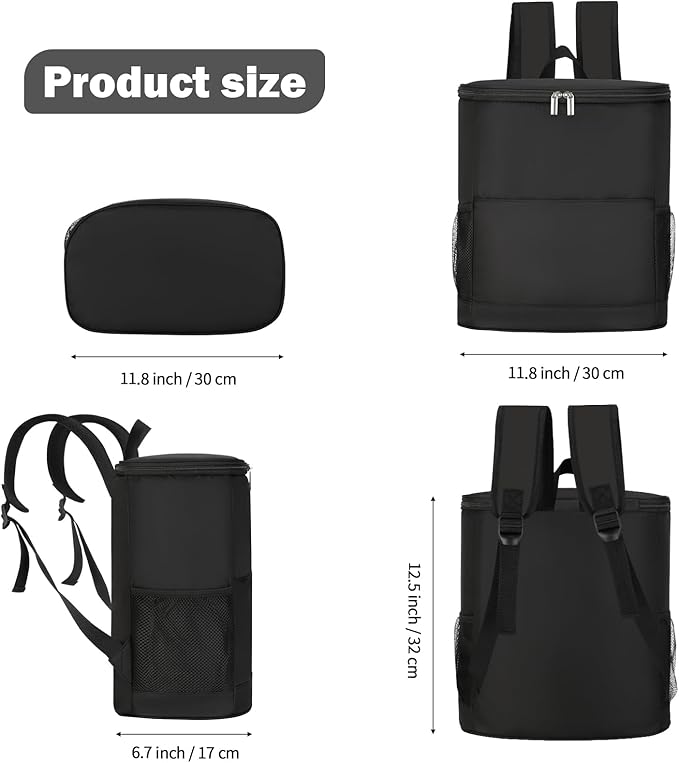 Insulated Cooler Backpack 30 Cans - Leak Proof Beer Backpack Lightweight Cooler Bag for Travel, Camping, Beach, Lunch