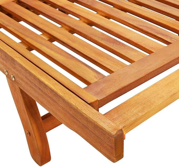 Sun Loungers 2 pcs with Cushions Solid Wood Acaciapatio Recliner Tanning Chair Camping chairsSuitable for Garden Courtyard