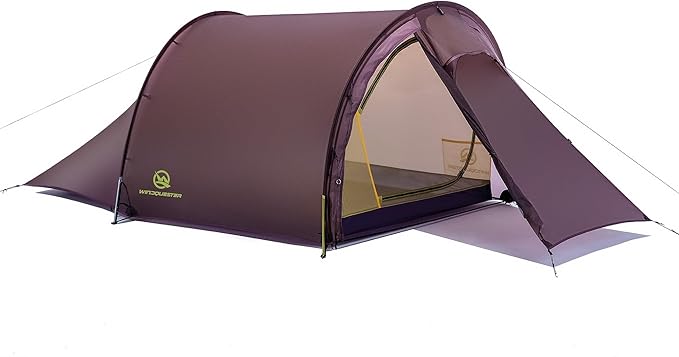 Gale Lite 2 Ultralight 2-Person Tunnel Tent – 2.89 lb, Double Silicone-Coated Fabric, Compact 3-Season Backpacking Shelter – Wine Brown