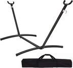 Zupapa 550LBS Weight Capacity Steel Hammock Stand, Adjustable Hooks Fits Hammocks 8 to 10.5 Feet Long, 2 Person, Space Saving Portable with Carrying Bag