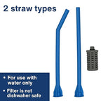Campbell Ultrafiltration+ On the Go Filter Straw - Reusable, Dishwasher Safe for Hiking, Camping, Travel - Removes 99.9% Water Contaminants, Compatible with Most Mugs, Tumblers, or Most Bottles
