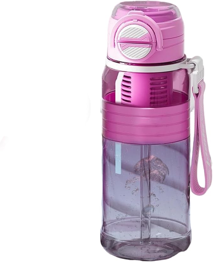 Water Bottle Straw, Fitness Water Bottle 800ml, Drinking Cup Container with Tea Strainer, Hydration Accessory Category, Home Running Hiking for Camping Daily Indoor Travel Outdoor School Cycling