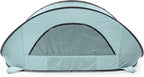 Picnic TIME Manta Portable Beach Tent, Fully-Assembled Pop Up Tent, Beach Shade and Sun Shelter, Instant Outdoor Shade with Carrying Bag for Outdoors and UPF50+ UV Protection, (Light Blue)