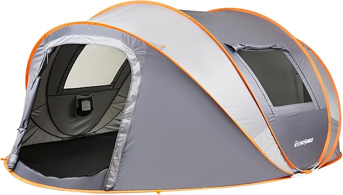 EchoSmile Instant Pop Up Camping Tent, 2/4/6 Person, Easy Setup Tent, Water Resistant Dome, Portable with Carry Bag